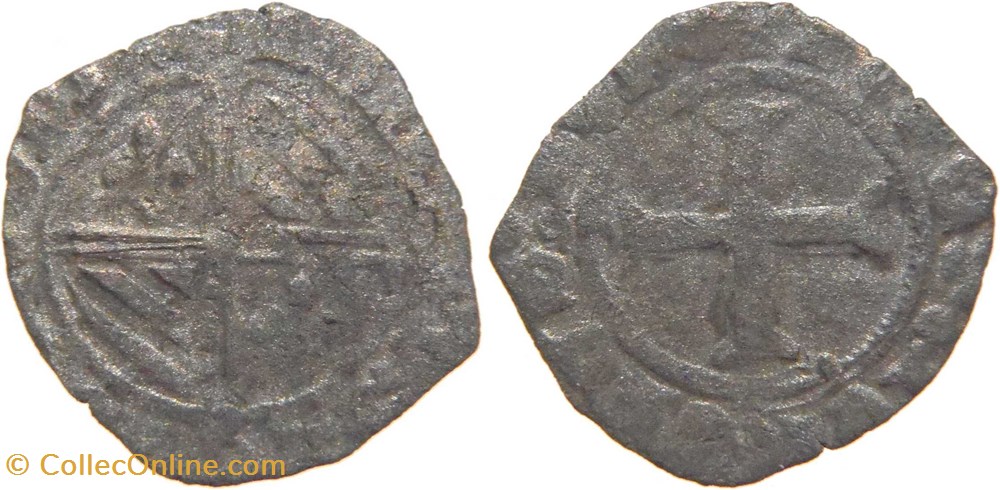Cuisery 1421-1422 double tournois de type 1 variété fauté au nom de Philippe-le-Bon monnaies europe medievale france feodales cuisery 1421 1422 double tournois de type 1 variete faute au nom de philippe le bon