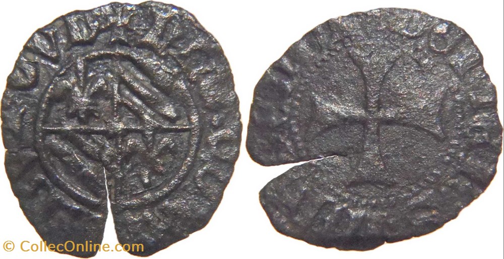 Saint Laurent-lès-Chalon 1445 denier inédit et variété inédite au nom de Philippe-le-Bon monnaies europe medievale france feodales saint laurent les chalon 1445 denier inedit et variete inedite au nom de philippe le bon