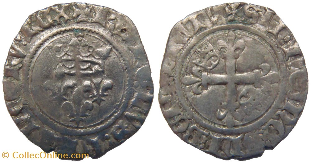 Mâcon 1418-03 à 09 gros dit "florette" 2è émission ducale Jean-sans-Peur au profit de Margueritte monnaies europe medievale france feodales macon 1418 03 a 09 gros dit florette 2e emission ducale jean sans peur au profit de margueritte
