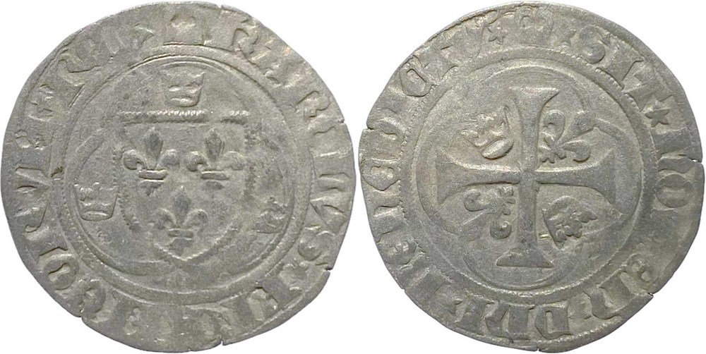Dijon 1437-1445 blanc au briquet ducal variété inédite au nom de Charles VII, FAUX ? monnaies europe medievale france feodales dijon 1437 1445 blanc au briquet ducal variete inedite au nom de charles vii faux