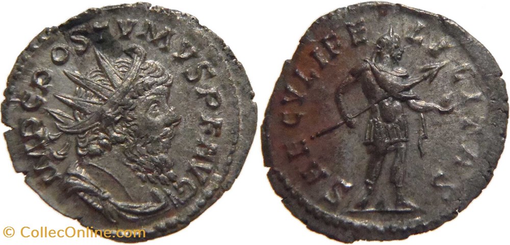 monnaies antiquite av jc romaines republicaines imperiales postume 263 265 antoninien au revers saeculi frappe a treves