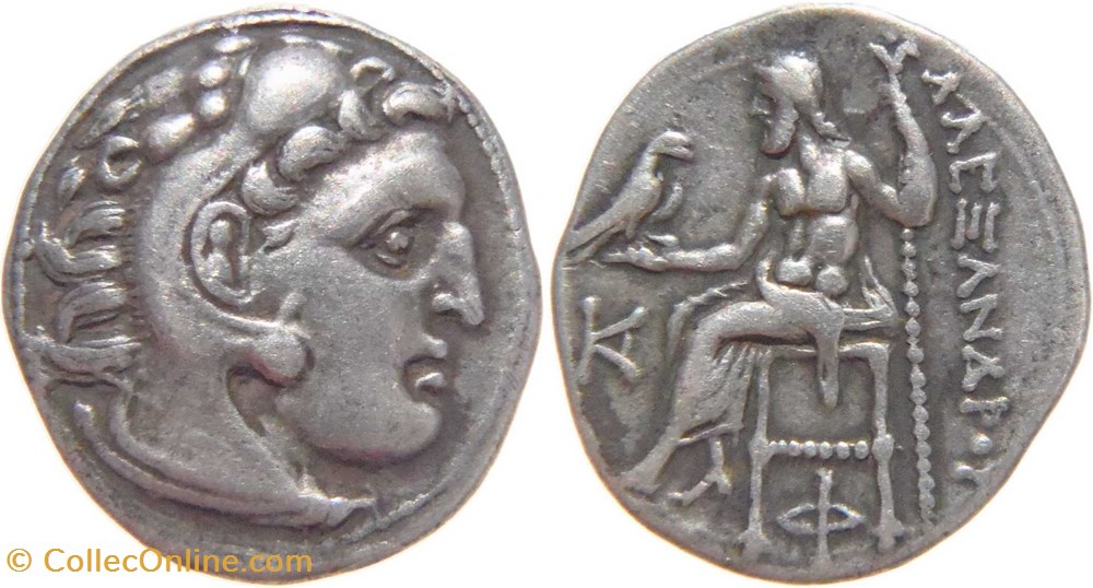 antiquité grecque Ionie Colophon -306 à -301 Antigone-le-Borgne drachme au nom d'Alexandre monnaies antiques grecques antiquite grecque ionie colophon 306 a 301 antigone le borgne drachme au nom alexandre