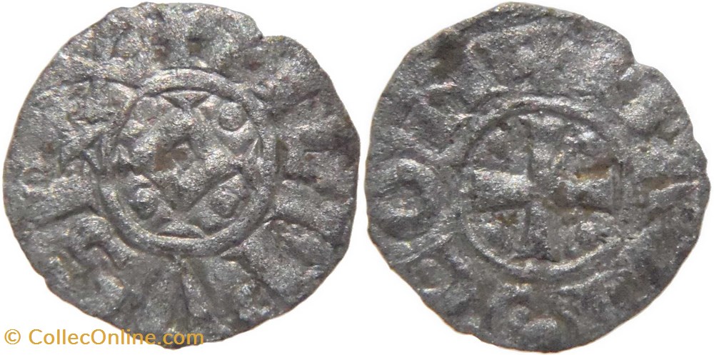 Mâcon 1137-1239 obole à la croix cantonnée au nom de Philippe Ier monnaies europe medievale france feodales macon 1137 1239 obole a la croix cantonnee au nom de philippe ier