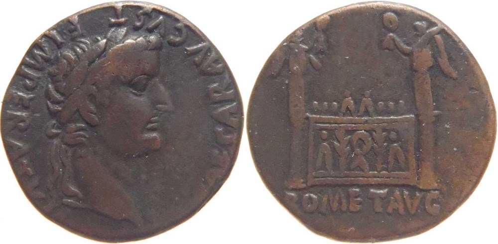 Lyon 12 à 14 Tibère as à l'autel des Gaules monnaies antiques romaines imperiales et republicaines lyon 12 a 14 tibere as a autel des gaules
