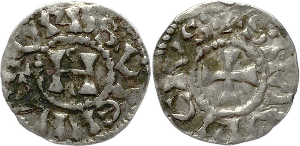 monnaies europe medievale france feodales 5 vienne 1039 1056 denier de archeveche au nom de henri iii le noir variete