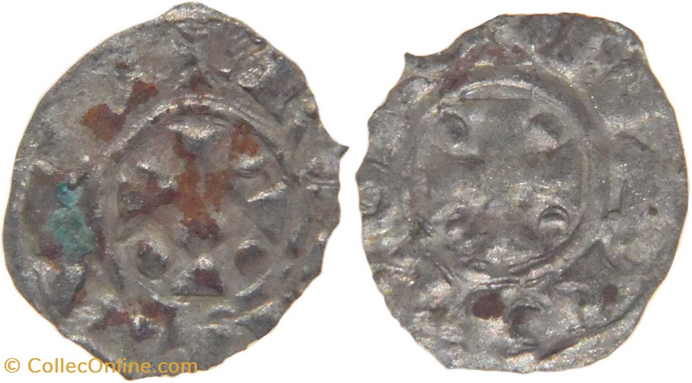 Mâcon 1137-1239 obole à la croix cantonnée au nom de Philippe Ier titulature inversée, revers fauté monnaies europe medievale france feodales macon 1137 1239 obole a la croix cantonnee au nom de philippe ier titulature inversee revers faute