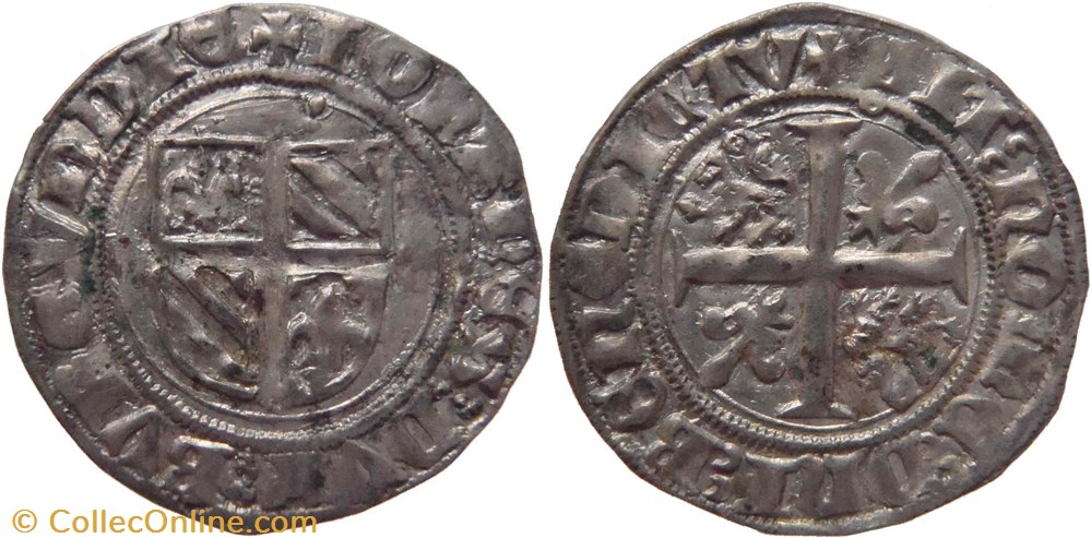 monnaies europe medievale france feodales auxonne 1412 1416 grand blanc au nom de jean sans peur