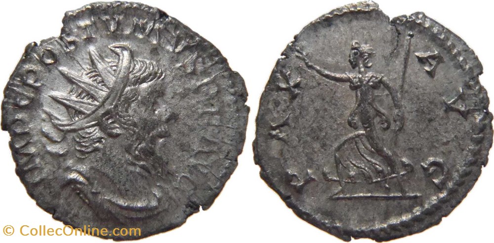 monnaies antiquite av jc romaines republicaines imperiales postume 263 265 antoninien au revers pax frappe a treves