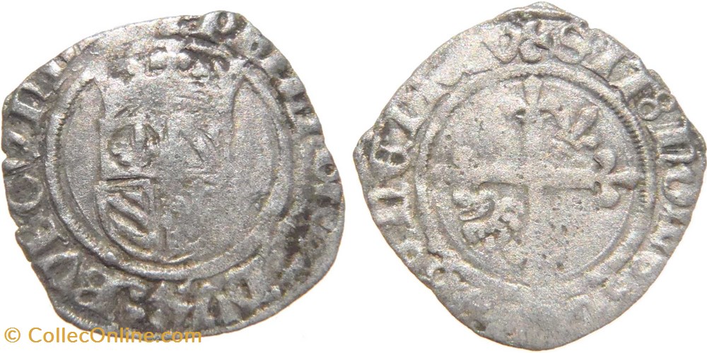 monnaies france feodales cuisery 1420 05 gros a deux c superposes initiaux faute au nom de philippe le bon