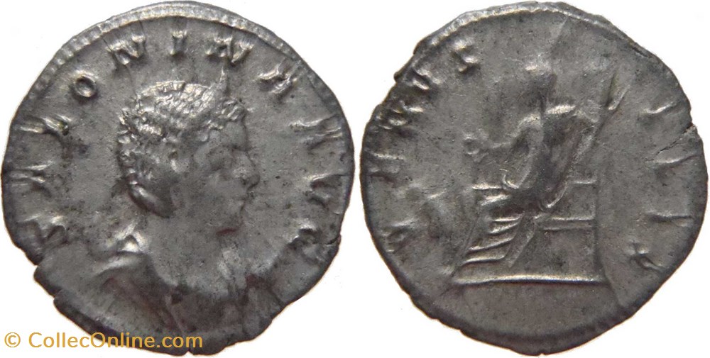 autre romaine 257-258 Salonine antoninien au revers Venus frappé à Trèves monnaies antiquite av jc romaines republicaines imperiales autre romaine 257 258 salonine antoninien au revers venus frappe a treves