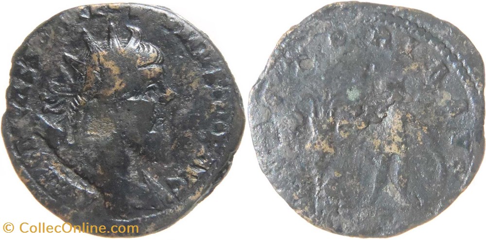 Postume 261-263 double sesterce au revers Victoria frappé à ? atelier II ? monnaies antiques romaines imperiales et republicaines postume 261 263 double sesterce au revers victoria frappe a atelier ii