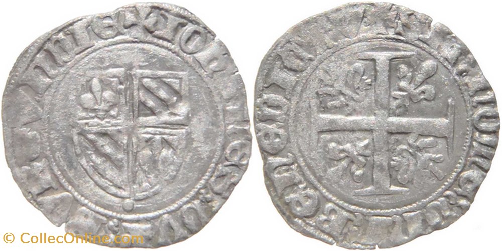 monnaies europe medievale france feodales auxonne 1417 04 grand blanc au nom de jean sans peur