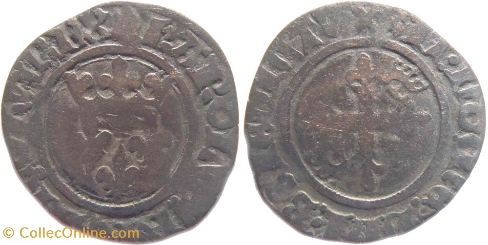 Mâcon 1420-05 gros dit "florette" 7è émission mâconnaise fautée au nom de Charles VI monnaies europe medievale france royales macon 1420 05 gros dit florette 7e emission maconnaise fautee au nom de charles vi