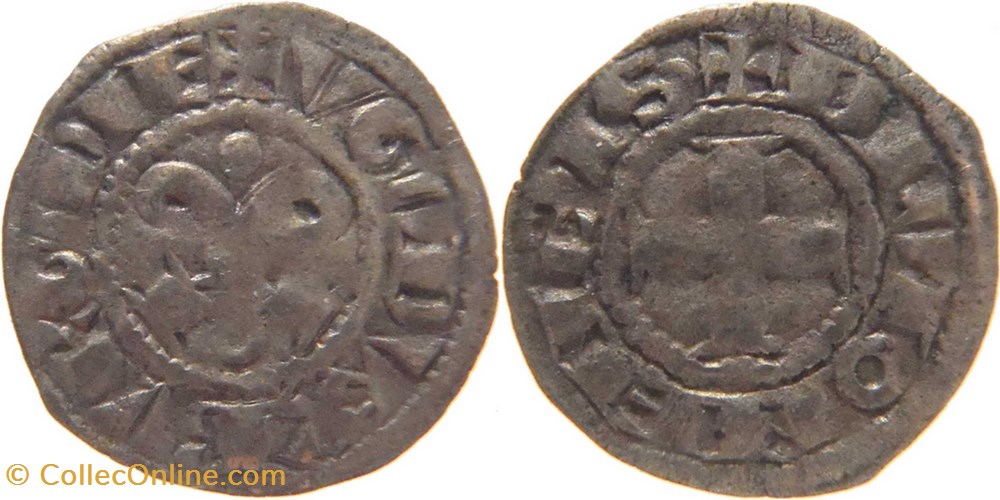 monnaies europe medievale france feodales dijon 1162 1192 denier au nom de hugues iii