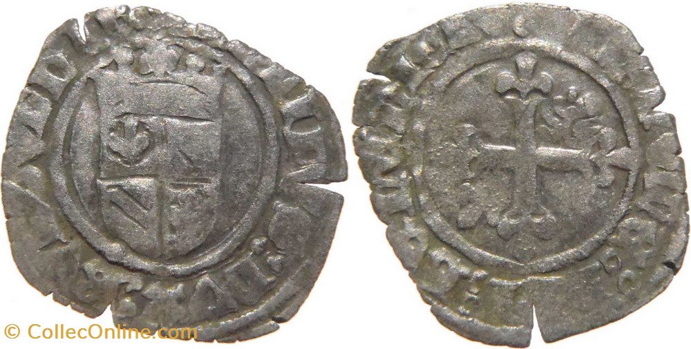 Cuisery 1420-05 à 1421-10 gros à deux "c" superposés initiaux variété au nom de Philippe-le-Bon monnaies france feodales cuisery 1420 05 a 1421 10 gros a deux c superposes initiaux variete au nom de philippe le bon