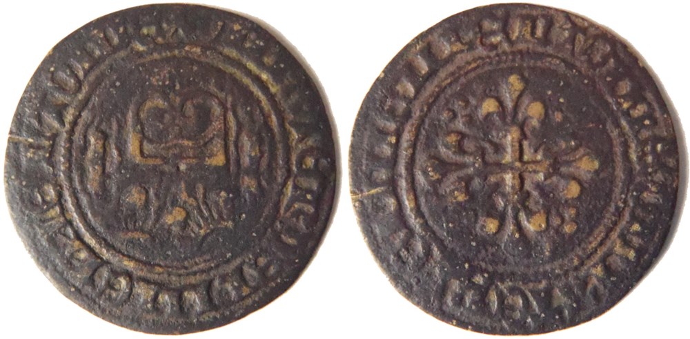 6/- Salins-les-Bains ou Lons-le-Saunier 1400-1477 jeton de compte des saulneries monnaies paranumismatique jetons poids 6 salins les bains ou lons le saunier 1400 1477 jeton de compte des saulneries