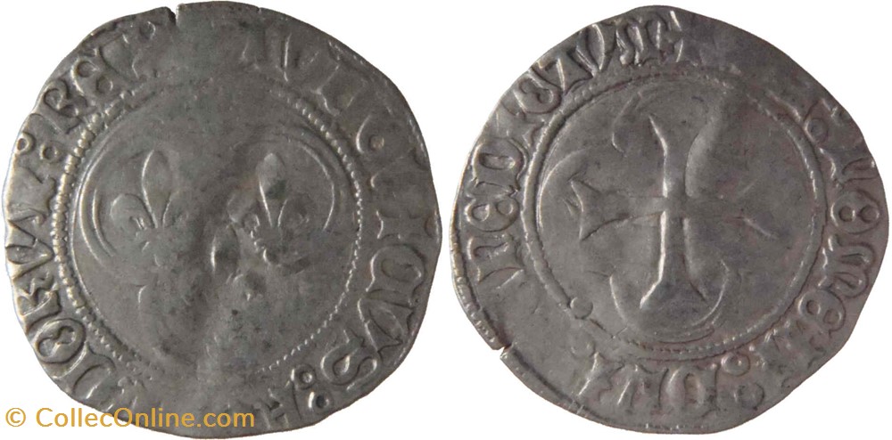 Mâcon ? 1475-1483 blanc au soleil au nom de Louis XI, émission non officielle monnaies europe medievale france royales macon 1475 1483 blanc au soleil au nom de louis xi emission non officielle