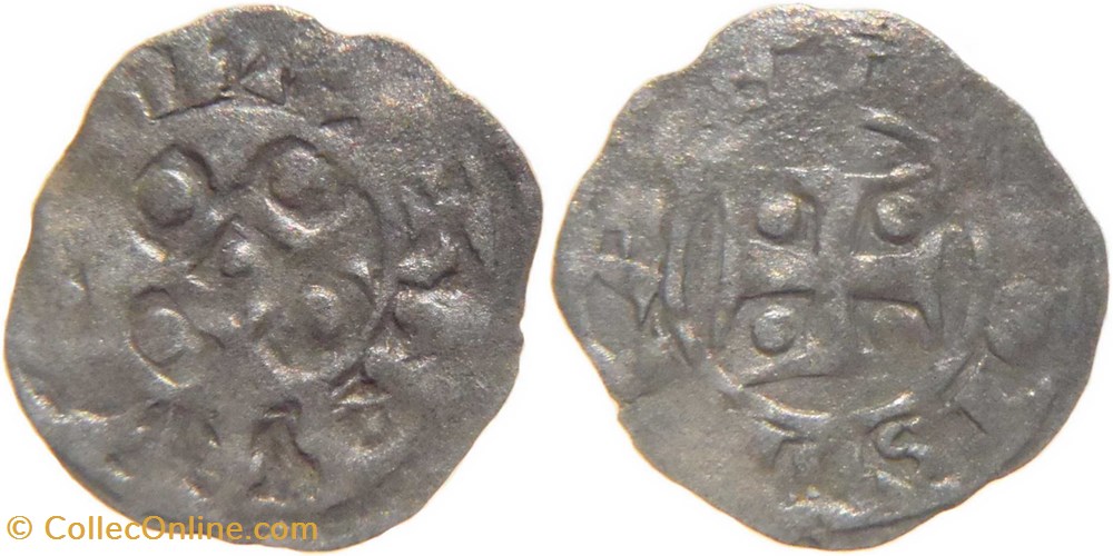 monnaies europe medievale france feodales macon 1137 1239 obole a la croix cantonnee au nom de philippe ier aux legendes degenerees