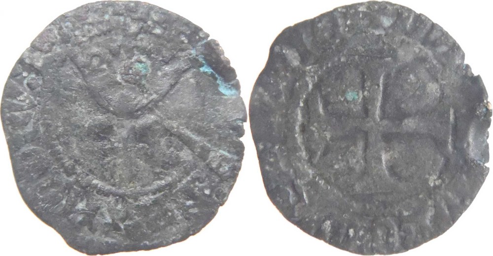 monnaies europe medievale france royales macon 1421 double tournois dit niquet type 2 faute variete au nom de charles vi autre exemplaire
