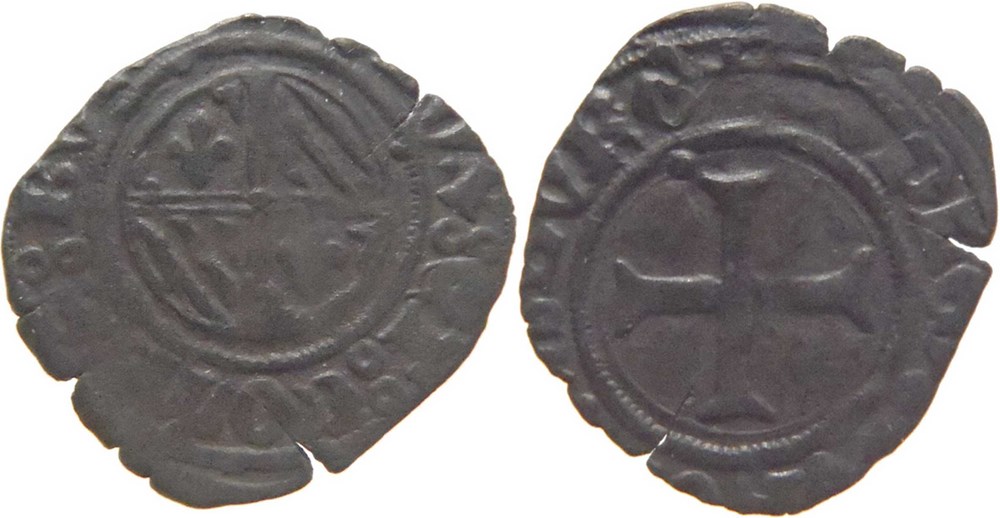 Cuisery 1422-1423 double tournois de type 2 variété fauté au nom de Philippe-le-Bon monnaies europe medievale france feodales cuisery 1422 1423 double tournois de type 2 variete faute au nom de philippe le bon