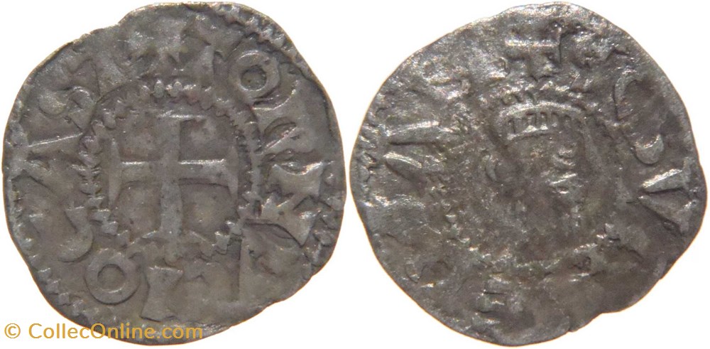 Abbaye de Tournus 1115-1240 denier au nom de Saint Valérien de type 3 légende de revers fautée monnaies europe medievale france feodales abbaye de tournus 1115 1240 denier au nom de saint valerien de type 3 legende de revers fautee