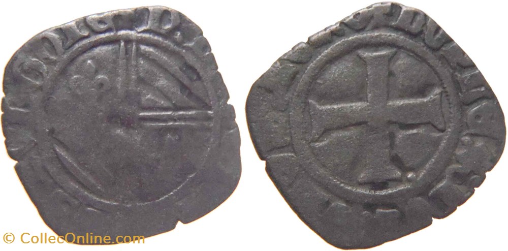 Saint Laurent-lès-Chalon 1422-05 double tournois type 2 inédit au nom de Philippe-le-Bon monnaies france feodales saint laurent les chalon 1422 05 double tournois type 2 inedit au nom de philippe le bon