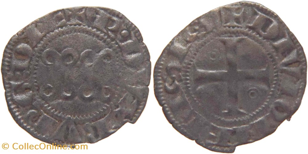 Dijon 1284-1300 denier aux deux annilles doubles de Robert II monnaies france feodales dijon 1284 1300 denier aux deux annilles doubles de robert ii