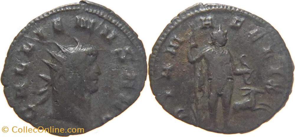 monnaies antiquite av jc romaines republicaines imperiales autre romaine 263 265 gallien antoninien au revers diana frappe a milan