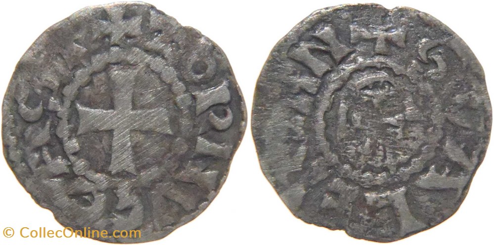Abbaye de Tournus 1110-1115 denier au nom de Saint Valérien de type 1 monnaies europe medievale france feodales abbaye de tournus 1110 1115 denier au nom de saint valerien de type 1