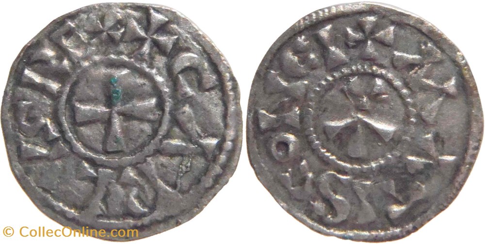 Mâcon 898-922 denier au nom de Charles III le Simple (879-929) monnaies europe medievale france feodales macon 898 922 denier au nom de charles iii le simple 879 929