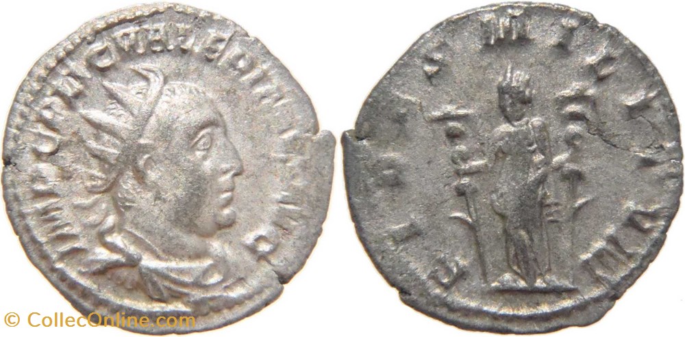 autre romaine 253-254 Valérien I antoninien au revers Fides frappé à Rome monnaies antiquite av jc romaines republicaines imperiales autre romaine 253 254 valerien i antoninien au revers fides frappe a rome
