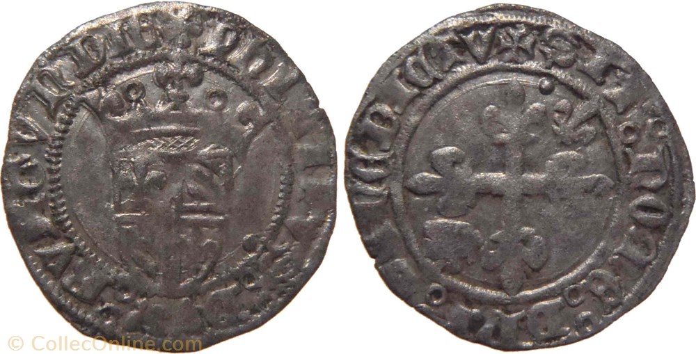 monnaies europe medievale france feodales auxonne 1420 gros au nom de philippe le bon