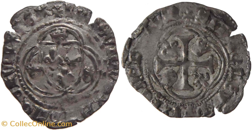 Mâcon ? 1461-1475 blanc aux couronnelles au nom de Louis XI, émission non officielle monnaies europe medievale france royales macon 1461 1475 blanc aux couronnelles au nom de louis xi emission non officielle