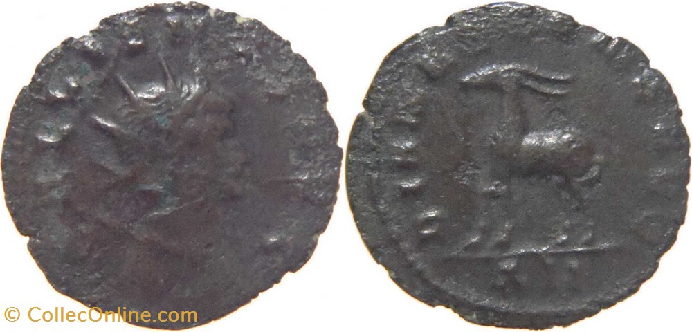 monnaies av jc romaines republicaines imperiales antiquite romaine 267 268 gallien antoninien au revers dianae frappe a rome
