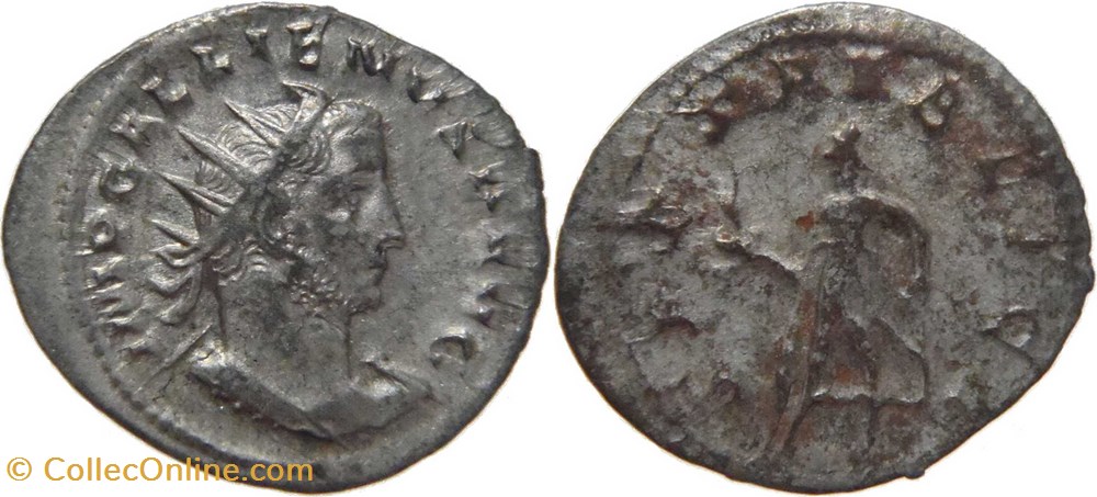 autre romaine 254-256 Gallien antoninien au revers Spes frappé à Viminacium monnaies antiquite av jc romaines republicaines imperiales autre romaine 254 256 gallien antoninien au revers spes frappe a viminacium