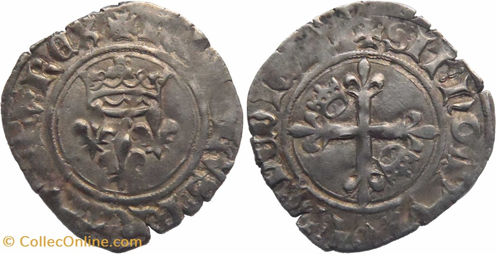 Mâcon 1418-03 à 09 gros dit "florette" 2è émission ducale Jean-sans-Peur au profit de Margueritte monnaies europe medievale france feodales macon 1418 03 a 09 gros dit florette 2e emission ducale jean sans peur au profit de margueritte