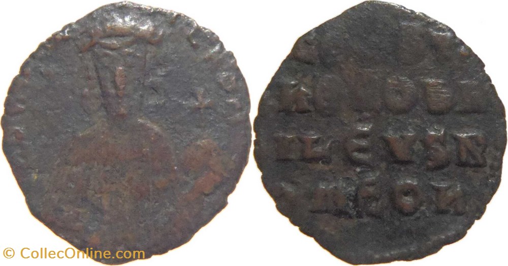 byzantine Constantinople follis bonze à identifier monnaies byzantines byzantine constantinople follis bonze a identifier