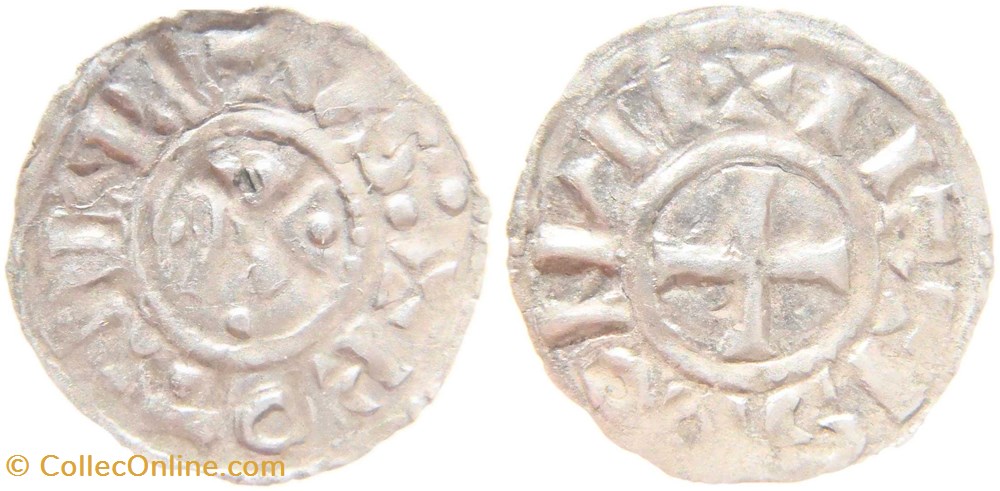 Mâcon 996-1015 denier type 1 au nom du roi Robert II seul à légende de revers fautive monnaies europe medievale france feodales macon 996 1015 denier type 1 au nom du roi robert ii seul a legende de revers fautive