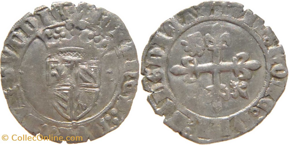 monnaies europe medievale france feodales auxonne 1419 07 a 08 gros variete nouvelle de cantonnement au nom de jean sans peur