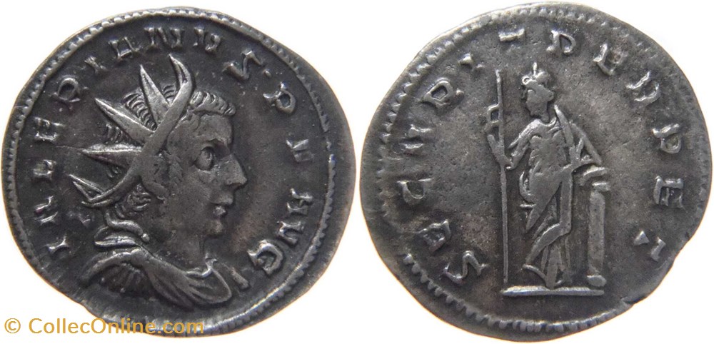 autre romaine 257-258 Valérien I antoninien au revers Securitas frappé à Trèves monnaies antiquite av jc romaines republicaines imperiales autre romaine 257 258 valerien i antoninien au revers securitas frappe a treves