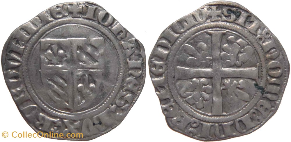 monnaies europe medievale france feodales auxonne 1404 1406 grand blanc au nom de jean sans peur
