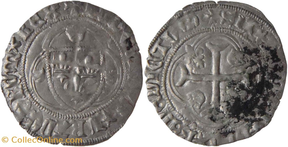 Mâcon ? 1461-1475 blanc aux couronnelles au nom de Louis XI, émission non officielle monnaies europe medievale france royales macon 1461 1475 blanc aux couronnelles au nom de louis xi emission non officielle