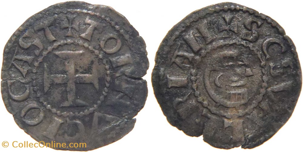 Abbaye de Tournus 1240-1245 denier au nom de Saint Valérien de type 4 variété de croix de revers monnaies europe medievale france feodales abbaye de tournus 1240 1245 denier au nom de saint valerien de type 4 variete de croix de revers