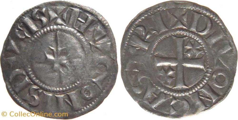 Dijon 1076-1079 denier au nom de Hugues Ier monnaies europe medievale france feodales dijon 1076 1079 denier au nom de hugues ier