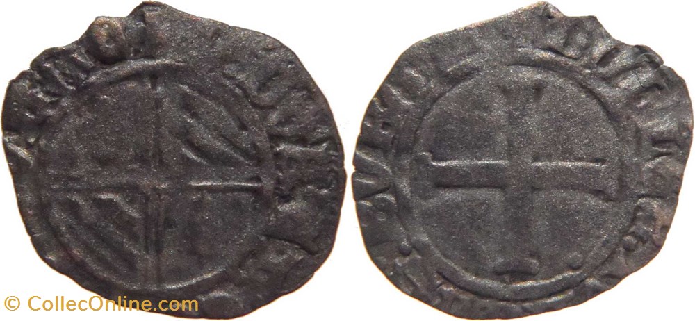 Cuisery 1422-1423 double tournois de type 2 variété au nom de Philippe-le-Bon monnaies france feodales cuisery 1422 1423 double tournois de type 2 variete au nom de philippe le bon