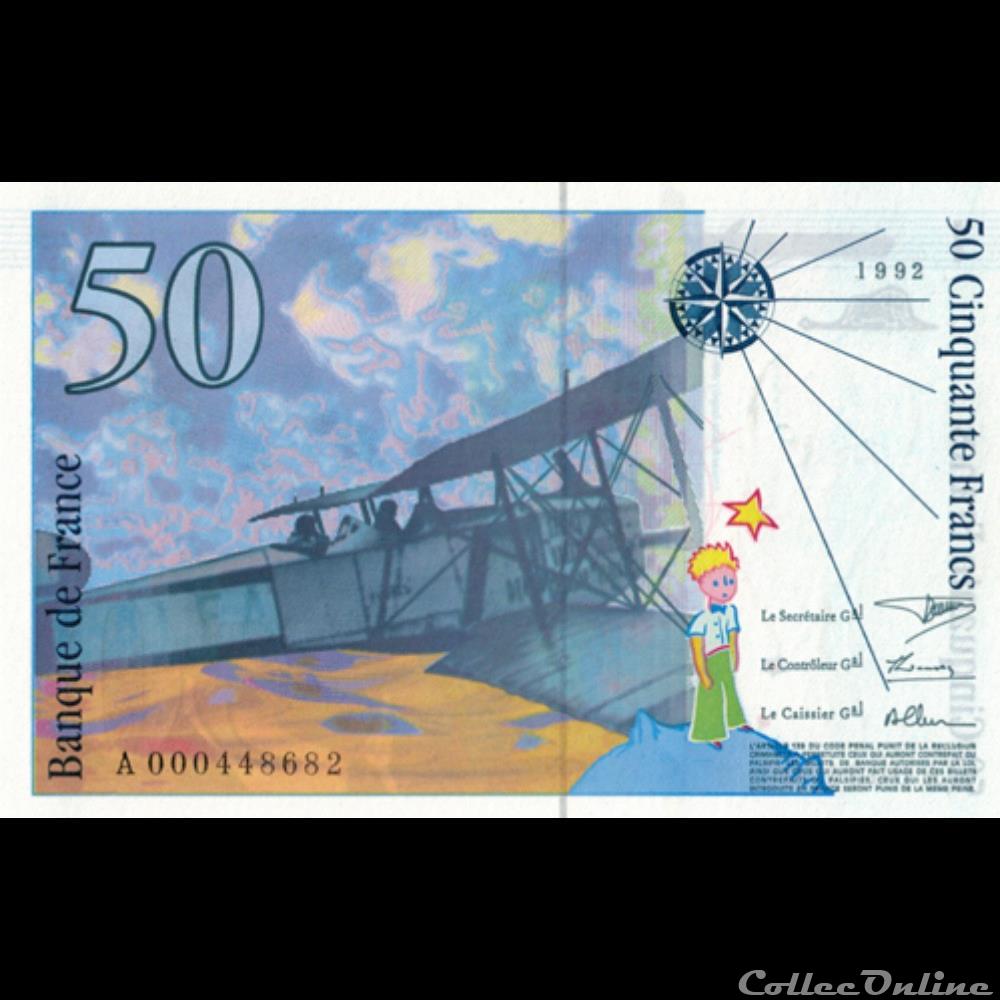 50 Francs Saint-Exupéry - Type 1992 billet france banque de xxe 50 francs saint exupery type 1992