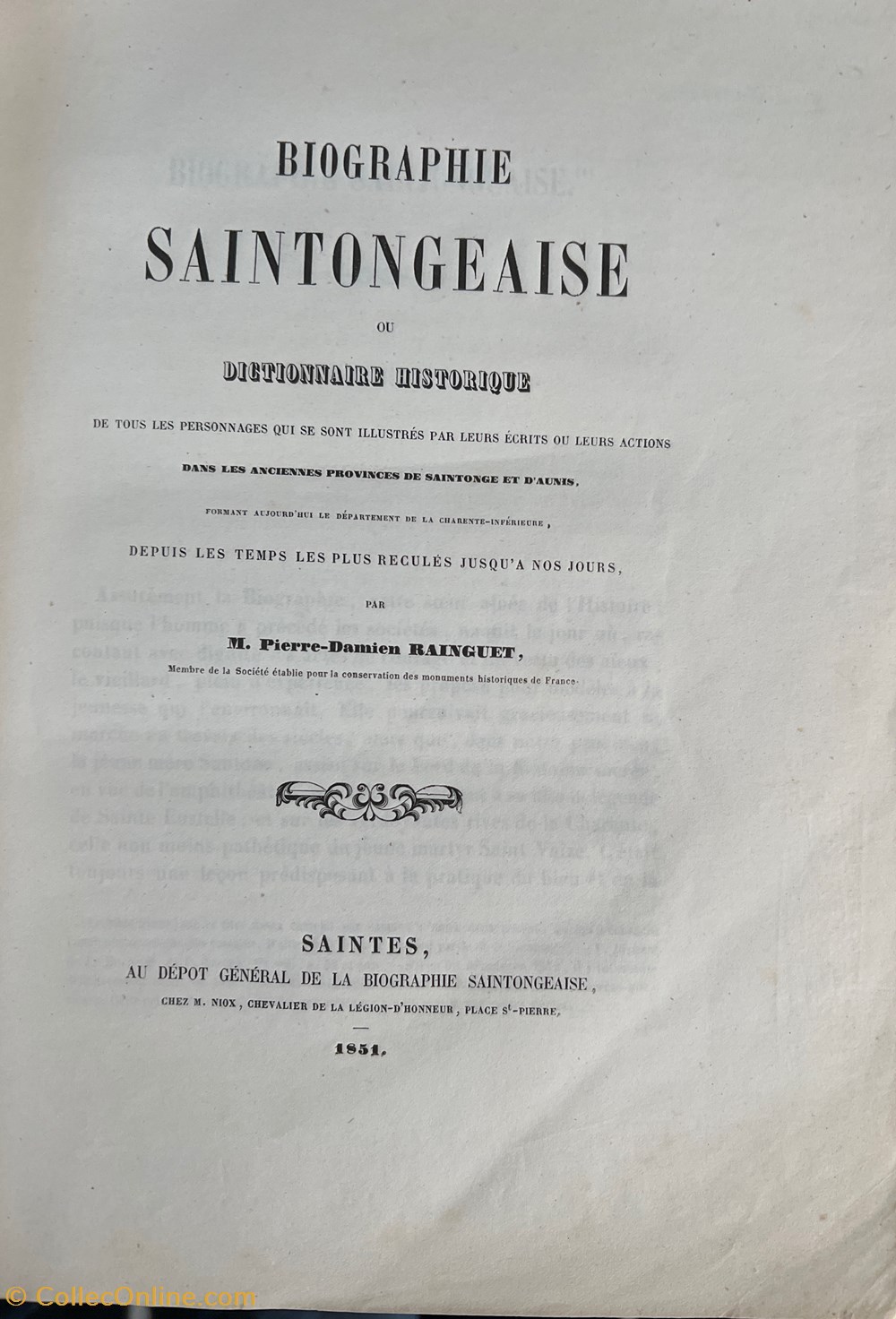 Biographie Saintongeaise 1851 livres bd revues biographie saintongeaise 1851