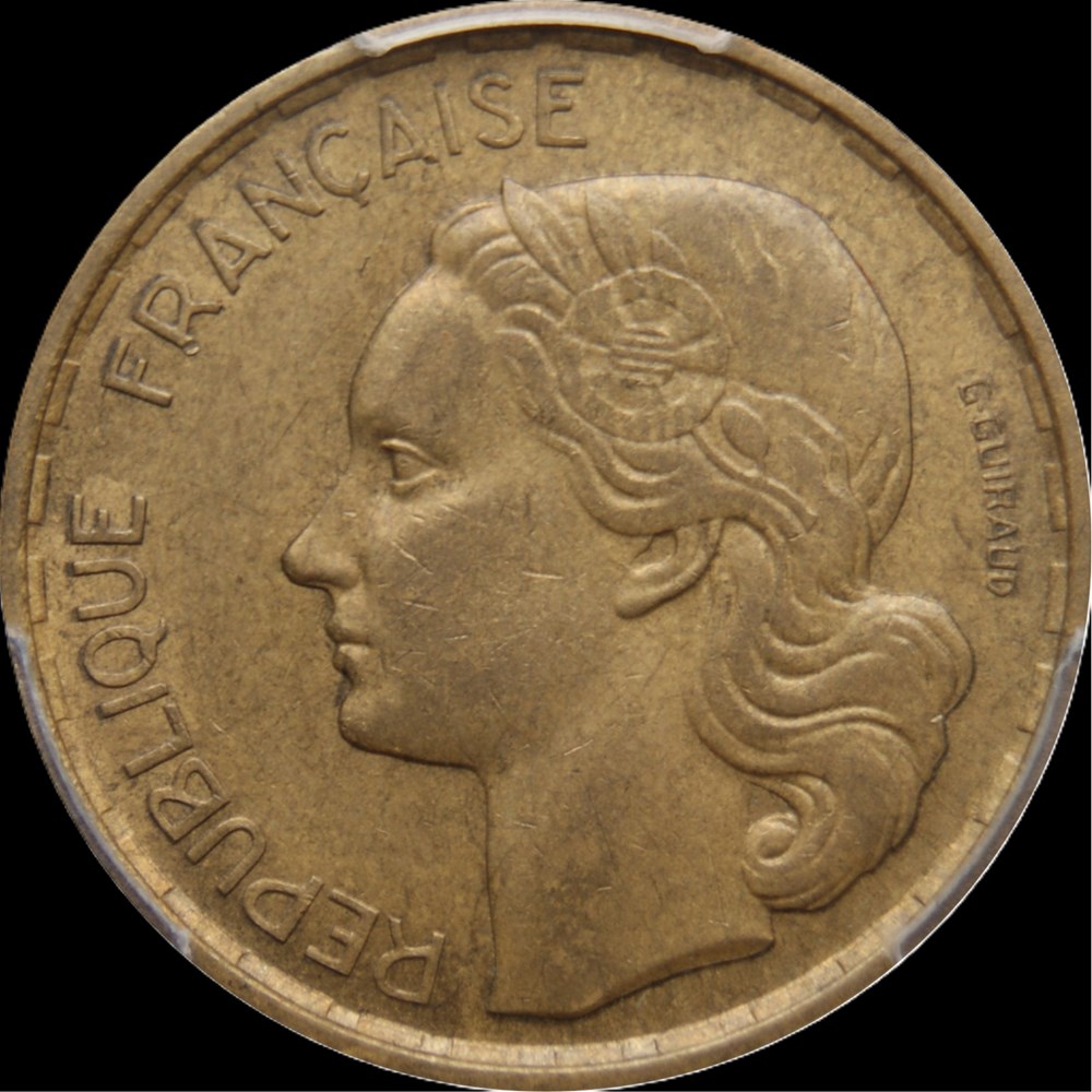 20f 1954B en AU58 monnaies monde france 20f 1954b en au58