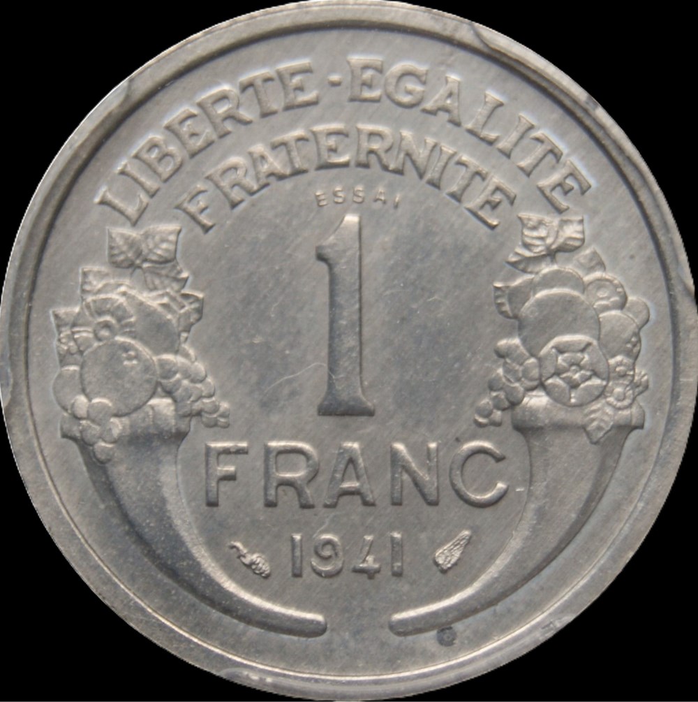 1f 1941 LEGERE en MS64 monnaies monde france 1f 1941 legere en ms64