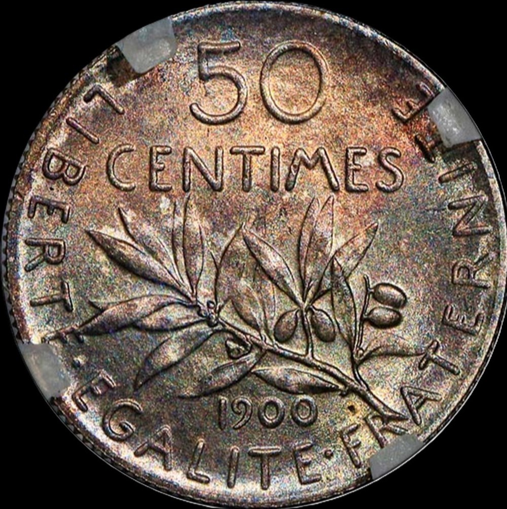 50c 1900 en MS63 monnaies monde france 50c 1900 en ms63